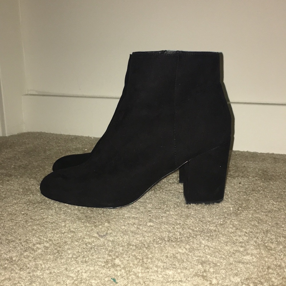 BP. Black suede bootie